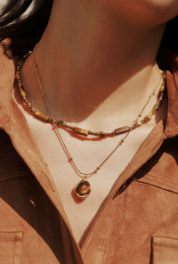 Petite Studio's Beaded Chain Layered Necklace