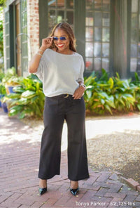Petite Studio's Billy Denim Wide-Leg Pants in Black