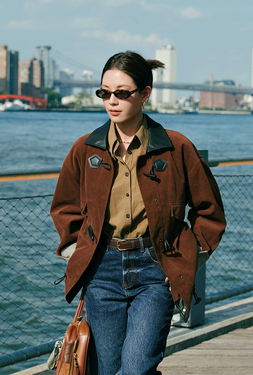 Petite Studio's Bryce Corduroy Barn Jacket in Sepia