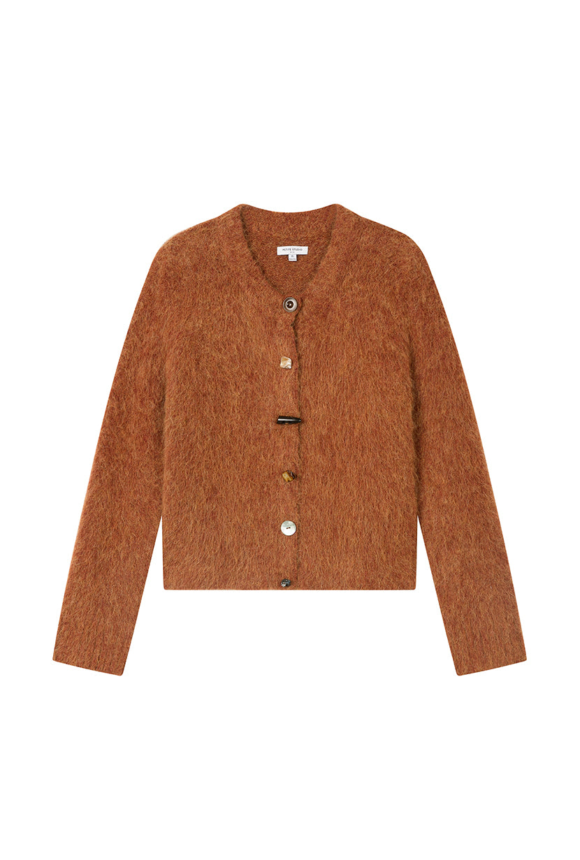 Petite Studio's Brayden Alpaca Cardigan in Ginger