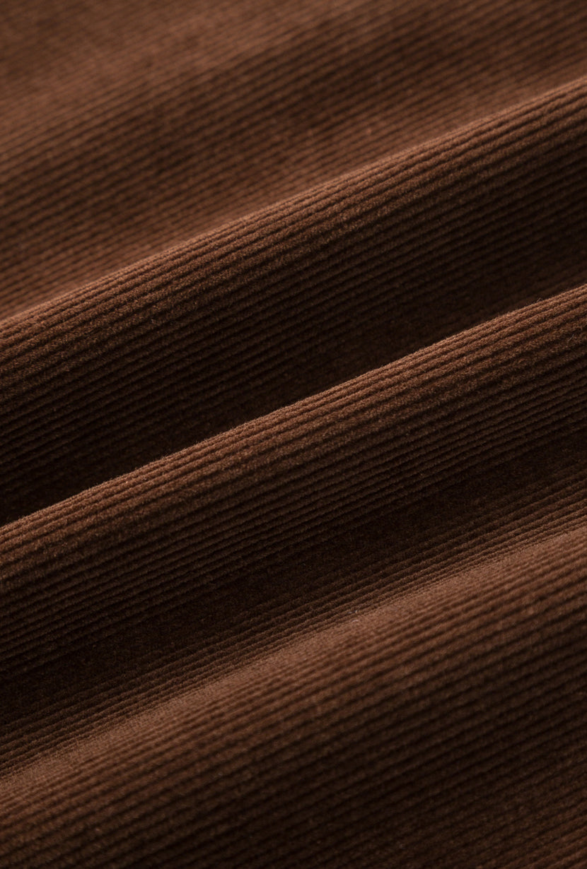 Petite Studio's Abby Corduroy Dress in Brown