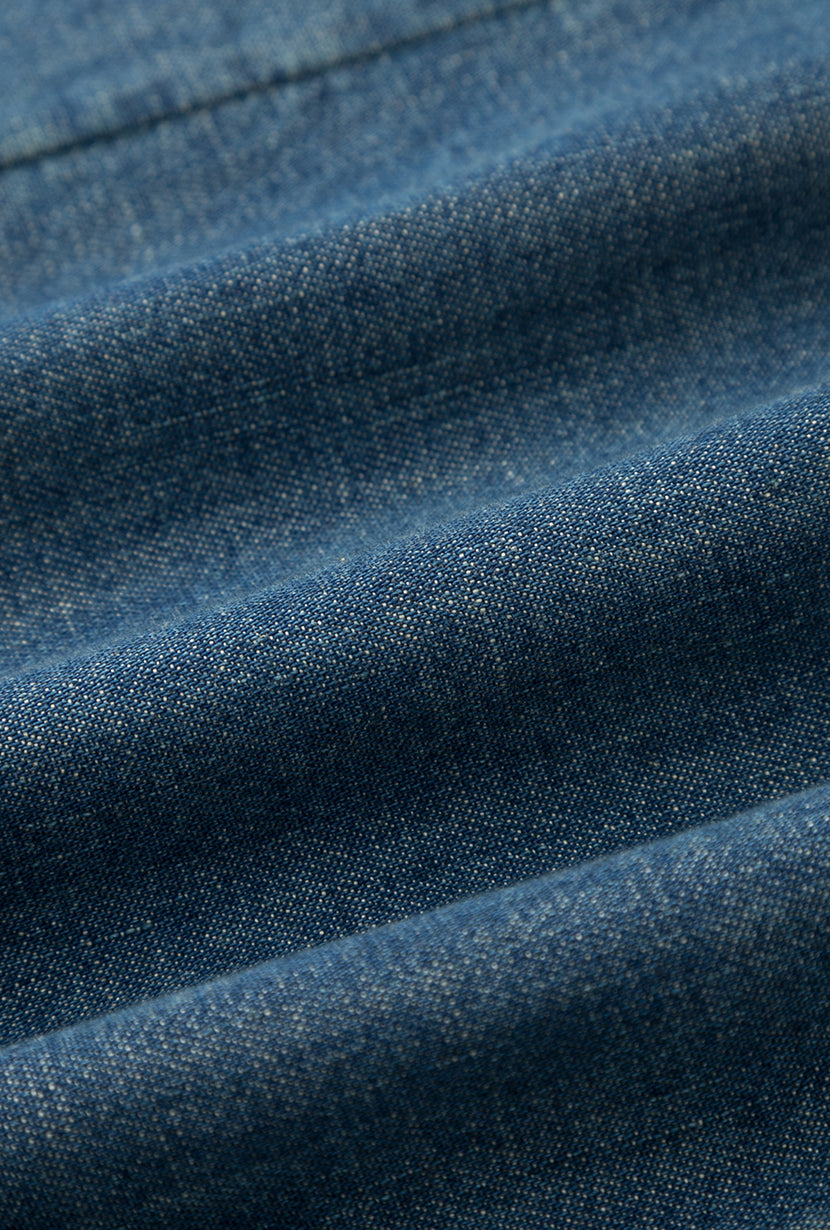 Petite Studio's Bethany Denim Blouse in Indigo