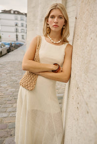 Petite Studio NYC's Gwynne Knit Dress in Ivory
