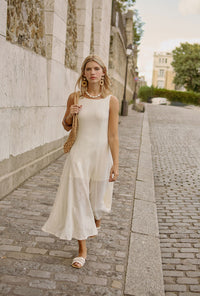 Petite Studio NYC's Gwynne Knit Dress in Ivory