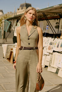 Petite Studio's Mitzi Jumpsuit in Camel