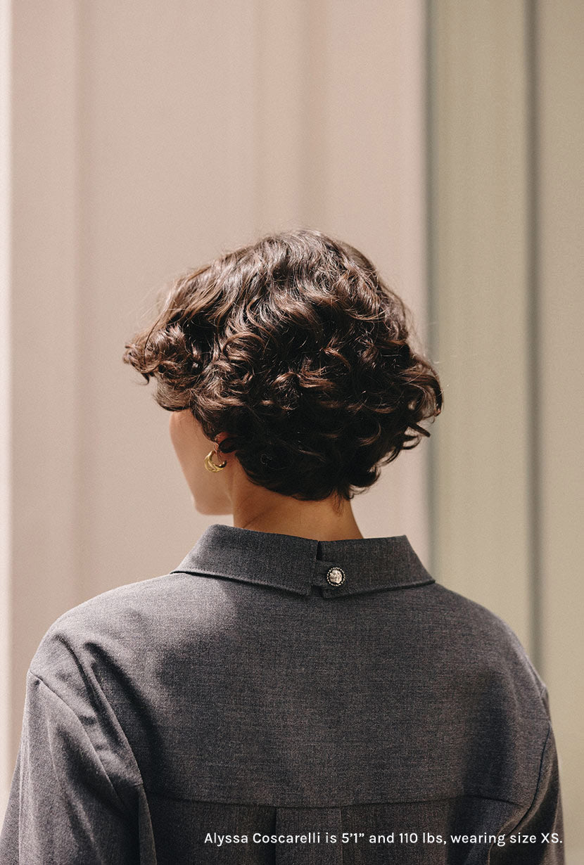 Petite Studio's Abby Wool Blend Dress in Charcoal