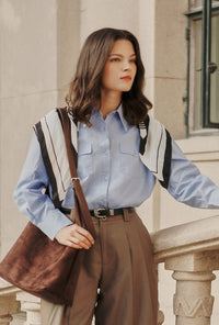 Petite Studio's Monogram Border Print Scarf in Black and White