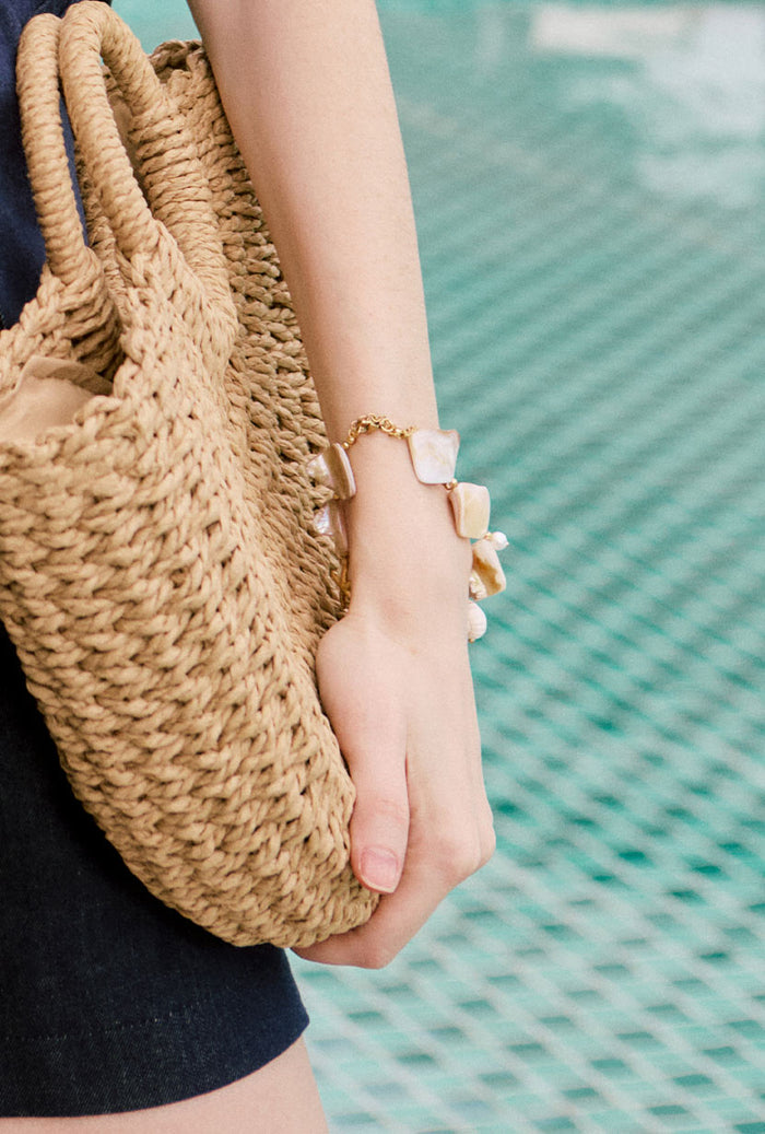 Mother of Pearl Ocean Charm Bracelet