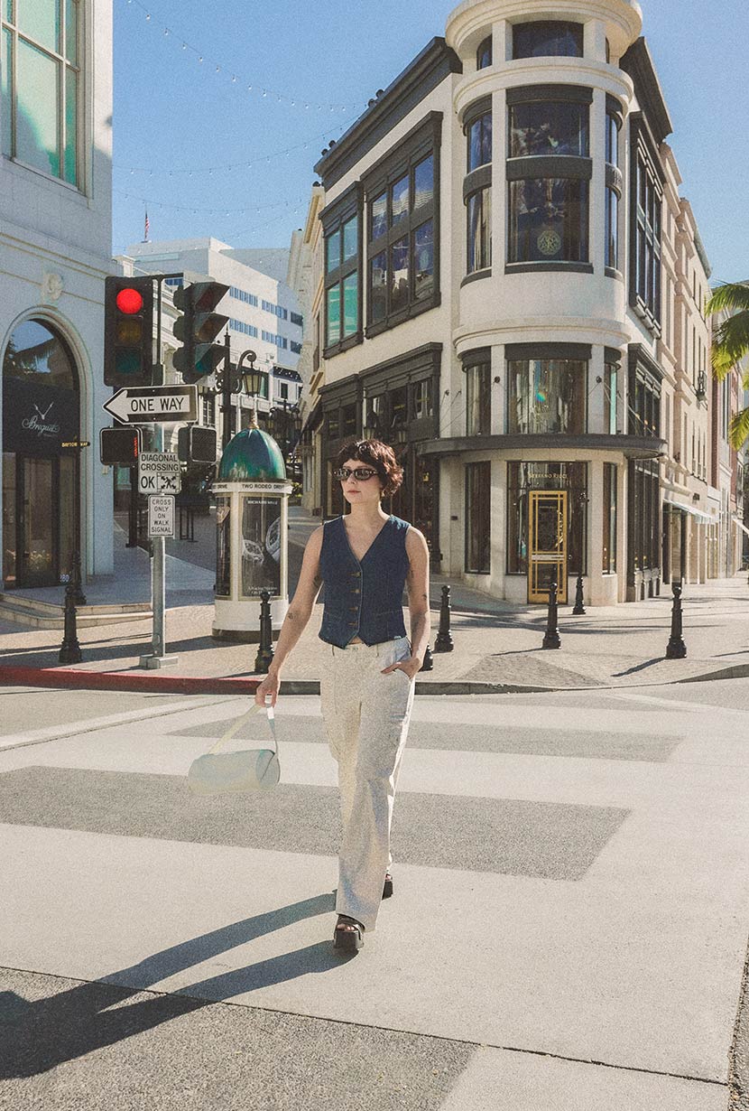 Petite Studio's Bridgett Vest in Denim