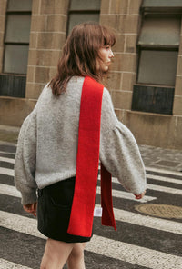 Petite Studio's Deidre Mohair Sweater in Cool Grey