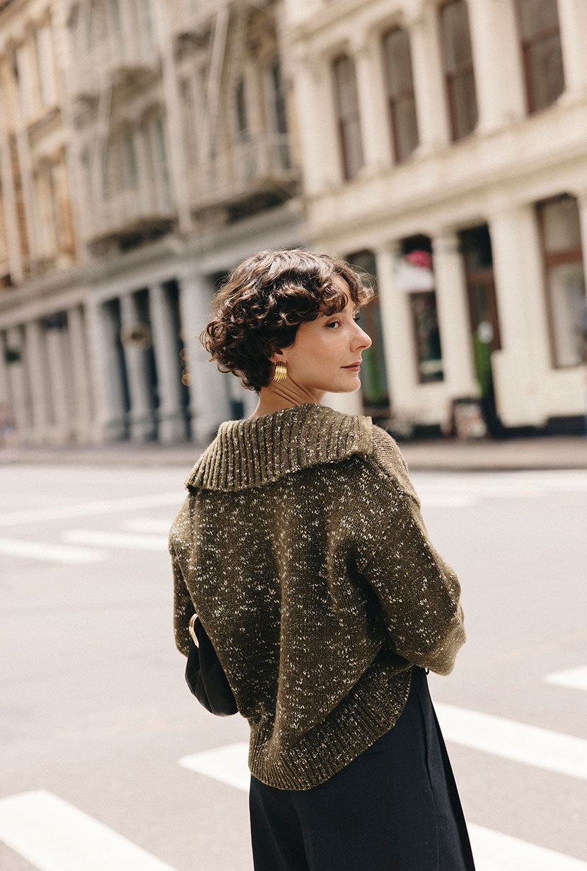 Petite Studio's Barry Wool Sweater in Moss