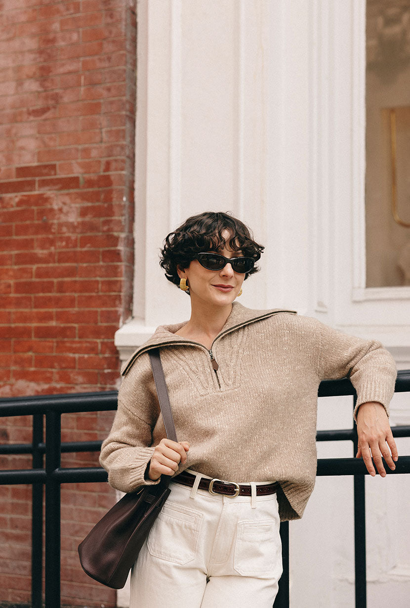 Petite Studio's Barry Wool Sweater in Tan