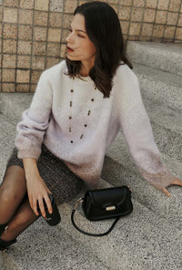 Petite Studio's Dale Mohair Sweater in Ombre Plum