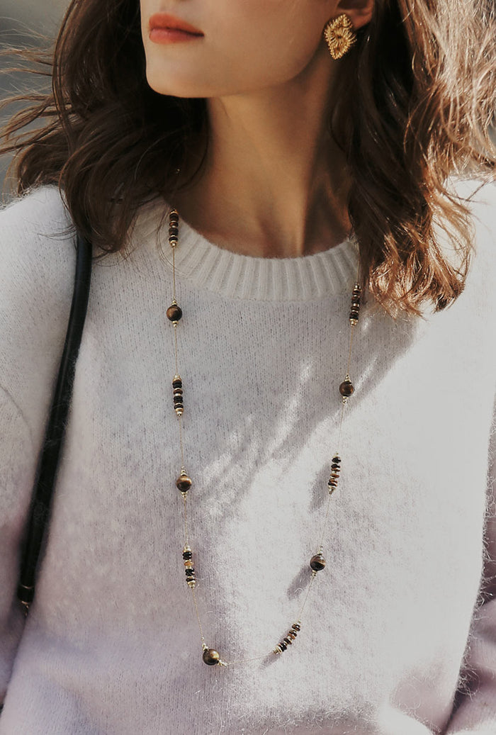 Petite Studio's Tiger's Stone Strand Necklace