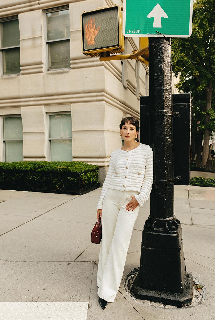 Petite Studio NYC's Cindy Cotton Cardigan in Ivory
