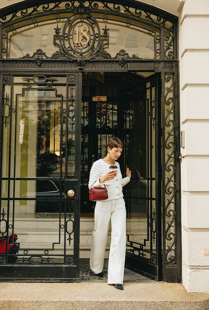 Petite Studio NYC's Cindy Cotton Cardigan in Ivory