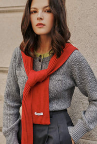Petite Studio's Carmina Wool Cardigan in Grey