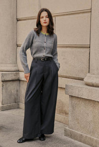 Petite Studio's Carmina Wool Cardigan in Grey