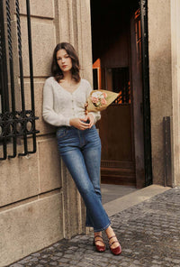 Petite Studio's Carissa Mohair Cardigan in Ivory