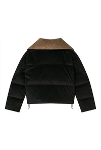 Carter Corduroy Down Jacket - Black