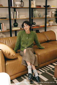 Petite Studio's Brayden Alpaca Cardigan in Olive Green