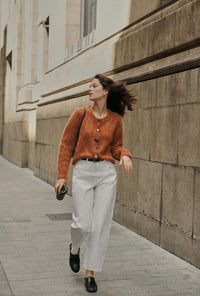 Petite Studio's Brayden Alpaca Cardigan in Ginger