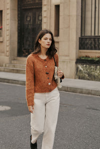 Petite Studio's Brayden Alpaca Cardigan in Ginger