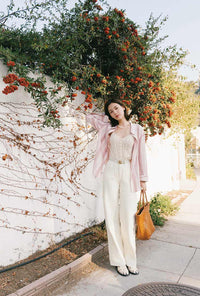 Petite Studio's Odilia Mid Rise Straight Leg Jeans in Cream