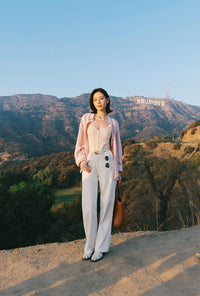 Petite Studio's Odilia Mid Rise Straight Leg Jeans in Cream