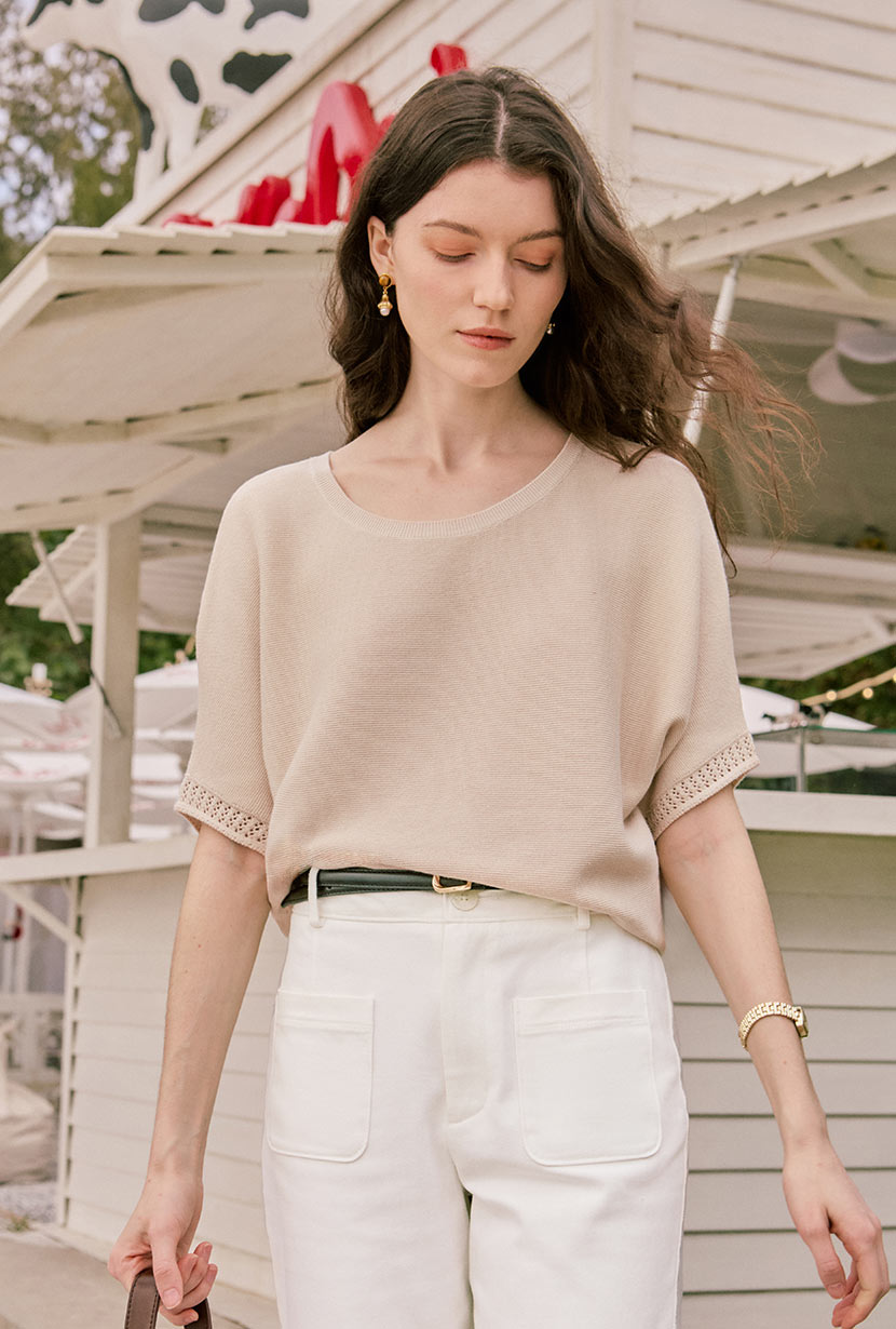 Petite Studio's Billy Denim Wide-Leg Pants in White