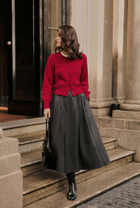 Petite Studio's Blake Wool Blend Skirt in Grey