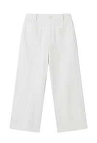 Petite Studio's Billy Denim Wide-Leg Pants in White
