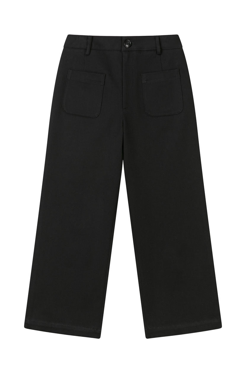 Petite Studio's Billy Denim Wide-Leg Pants in Black