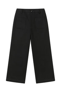Petite Studio's Billy Denim Wide-Leg Pants in Black