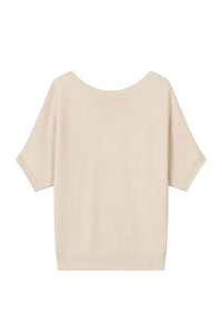 Petite Studio's Franco Cotton Knit Top in Beige