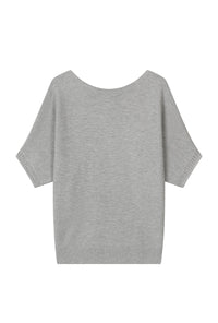 Petite Studio's Franco Cotton Knit Top in Grey