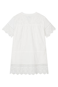 Petite Studio's Gwen Cotton Eyelet Dress in Ivory