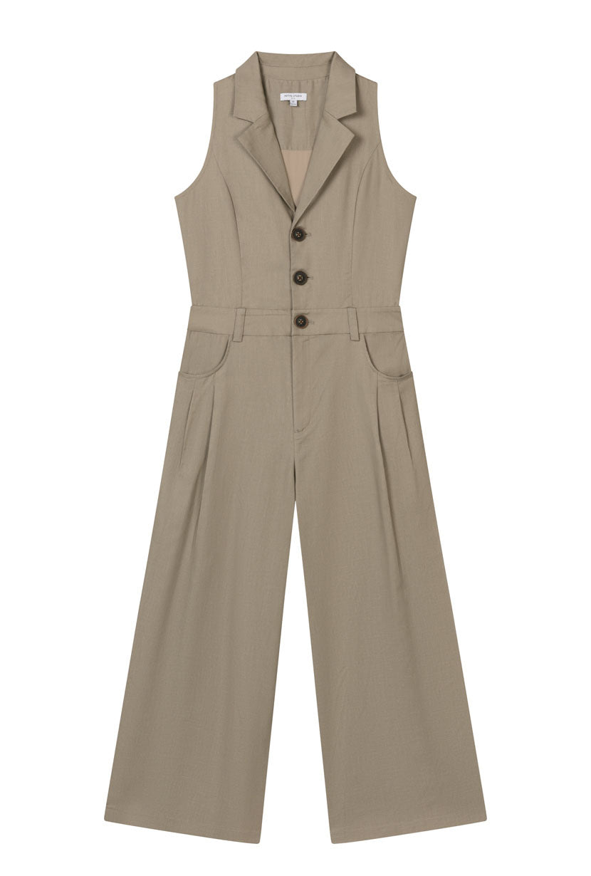 Petite Studio's Mitzi Jumpsuit in Camel