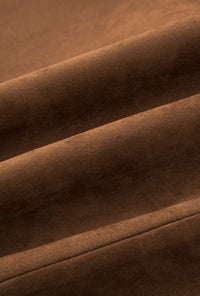 Petite Studio's Ashton Mini Suede Skirt in Caramel