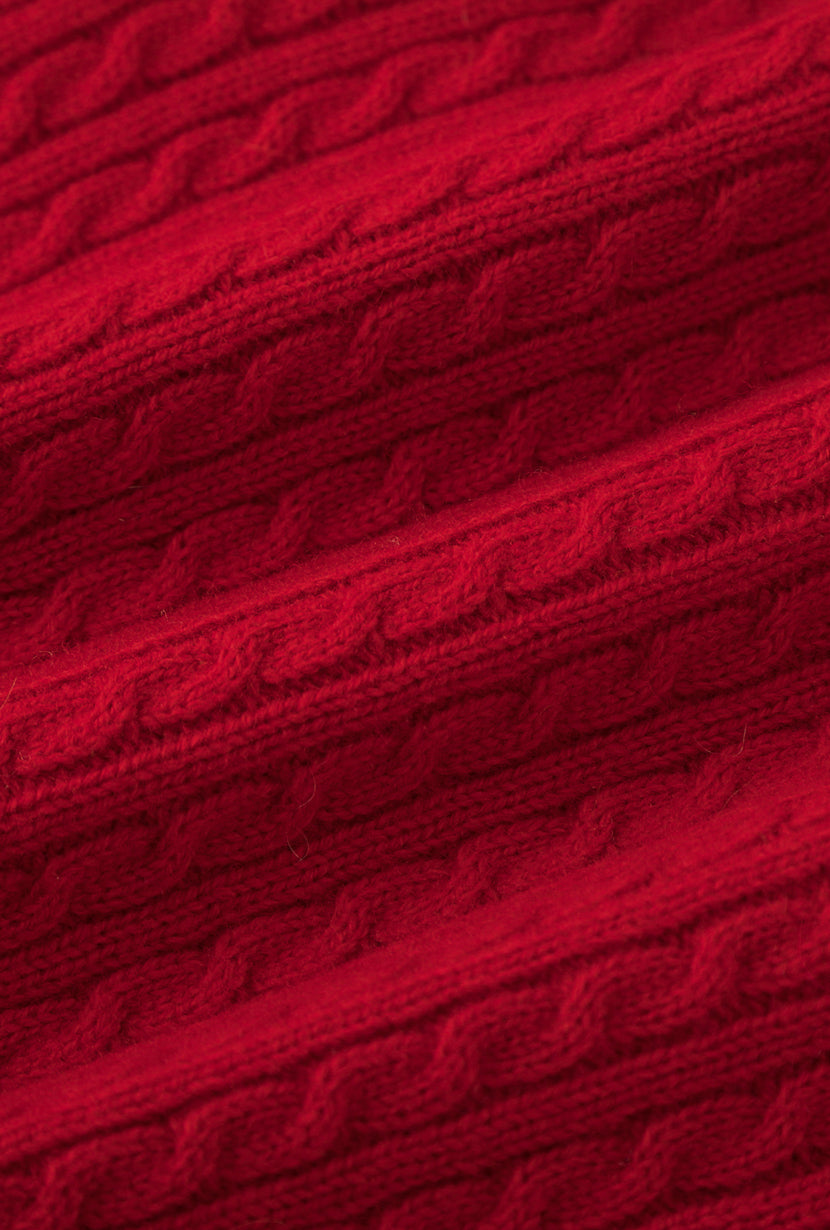 Petite Studio's Carmina Wool Cardigan in Red