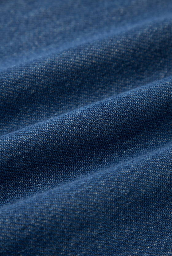 Petite Studio's Odilia Mid Rise Straight Leg Jeans in Mid Indigo