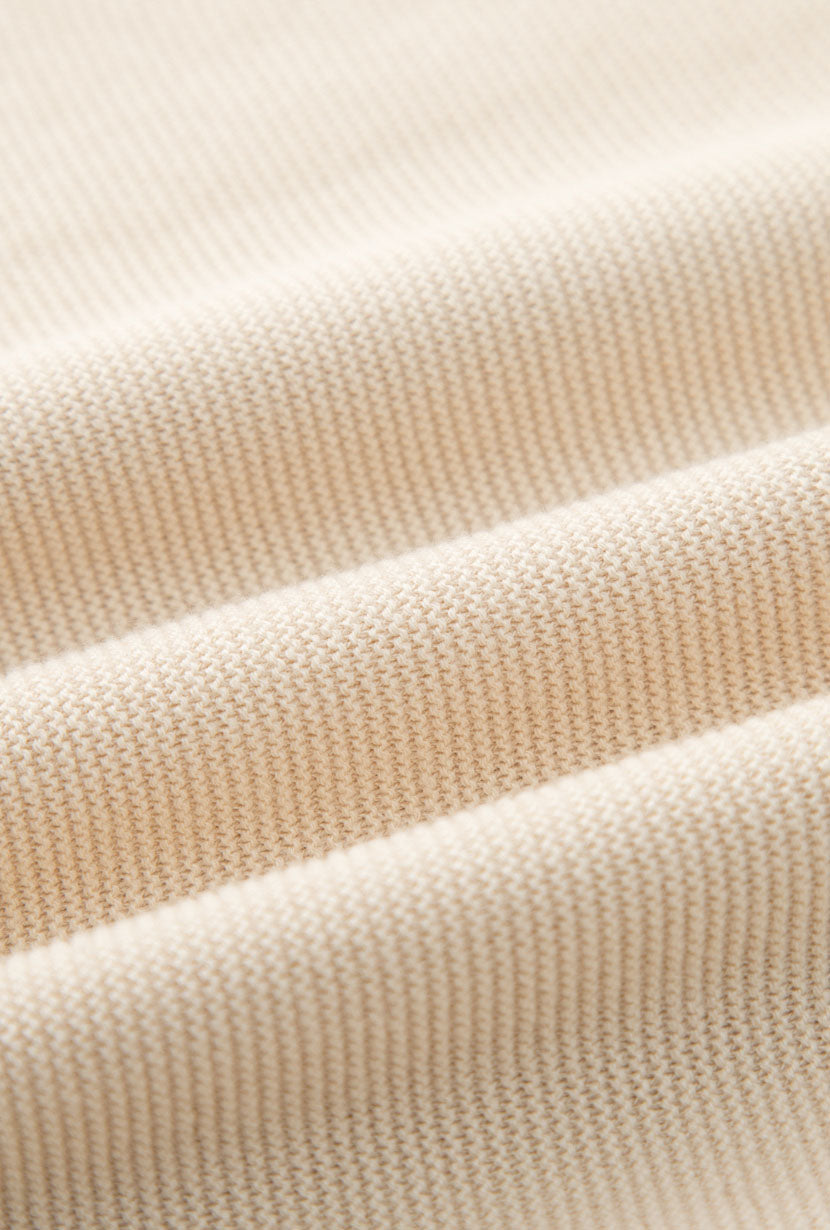 Petite Studio's Franco Cotton Knit Top in Beige