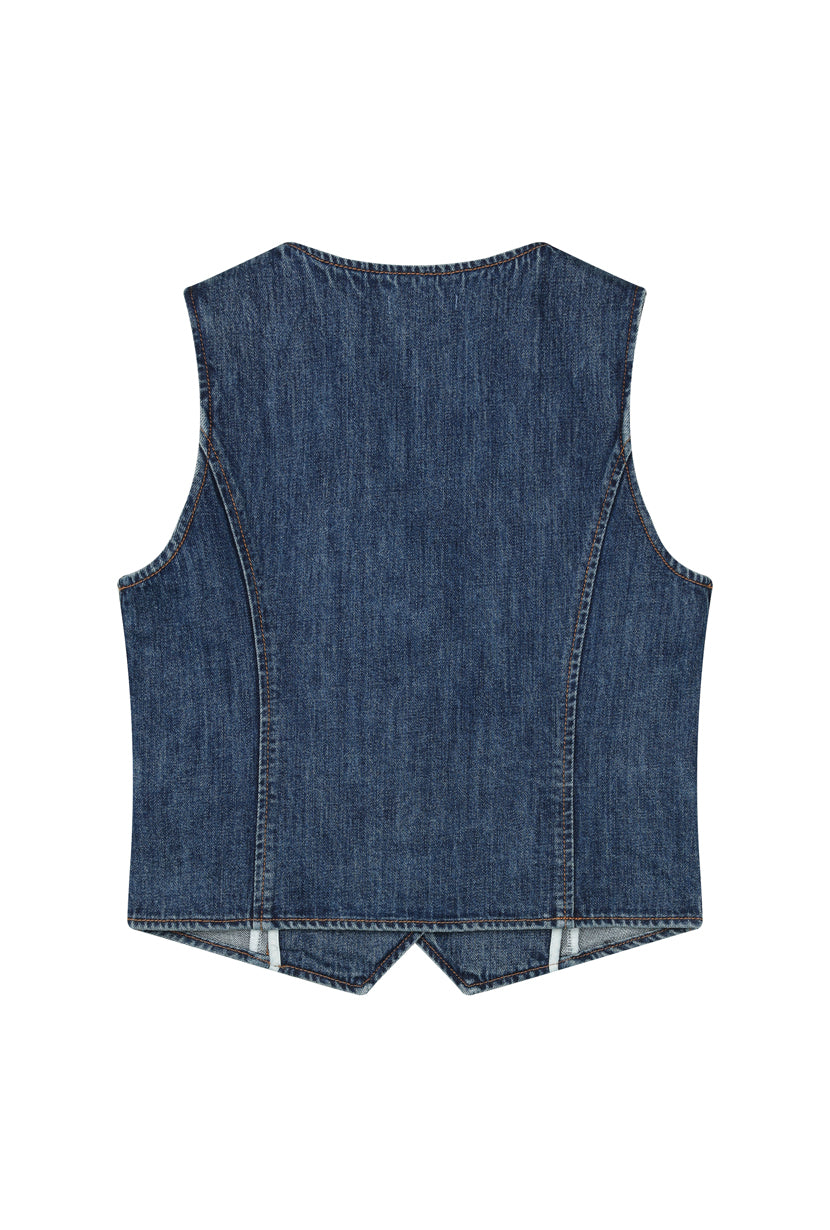 Petite Studio's Bridgett Vest in Denim