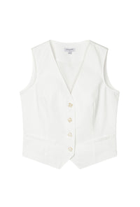 Petite Studio's Bridgett Vest in Ivory
