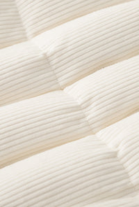 Petite Studio's Carter Corduroy Down Jacket in Ivory