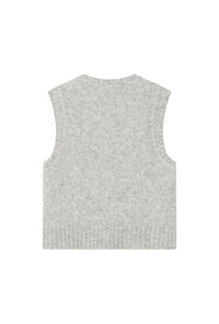 Petite Studio's Danica Knitted Alpaca Vest in Gray