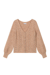 Petite Studio's Carissa Mohair Cardigan in Camel