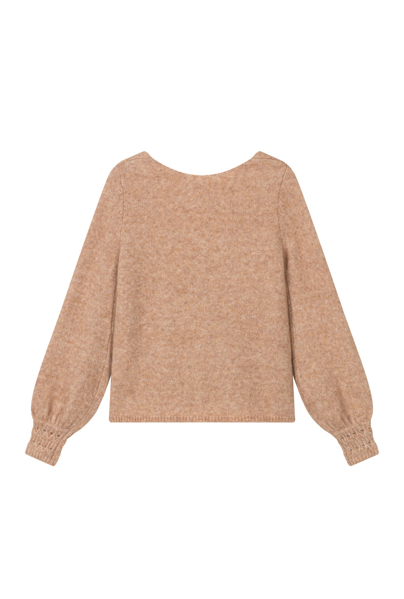 Petite Studio's Carissa Mohair Cardigan in Camel