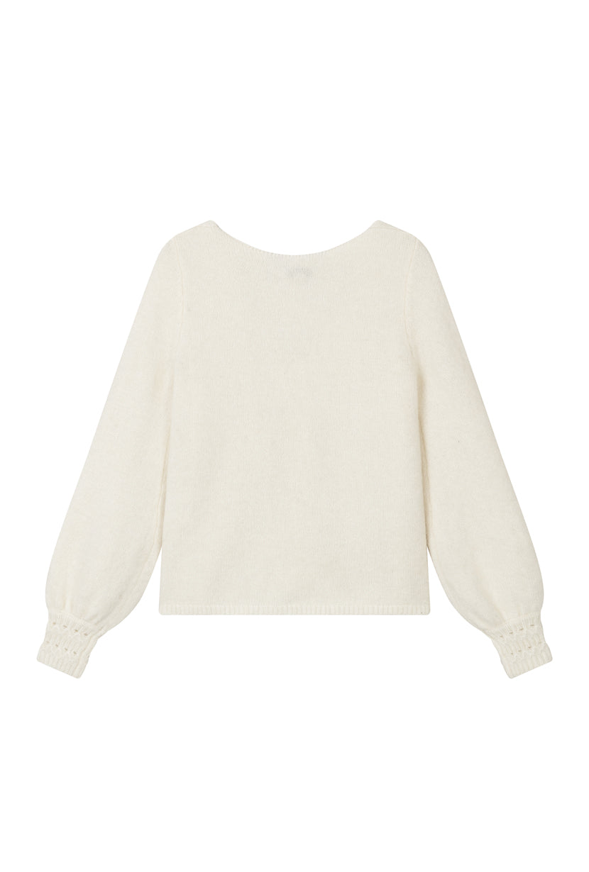 Petite Studio's Carissa Mohair Cardigan in Ivory