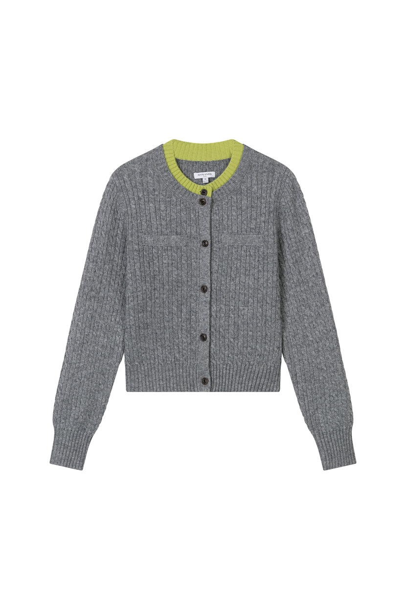 Petite Studio's Carmina Wool Cardigan in Grey